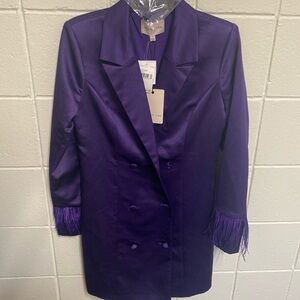 Size S: Purple Adelyn Rae Purple Blazer Dress